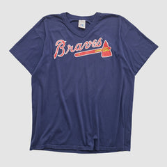 Atlanta Braves Majestic 90s T-shirt - Navy Vintage