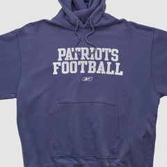 NFL New England Patriots Reebok 2000s Hooded Pullover Sweatshirt