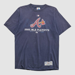 Atlanta Braves Majestic 2005 T-shirt - Navy Vintage
