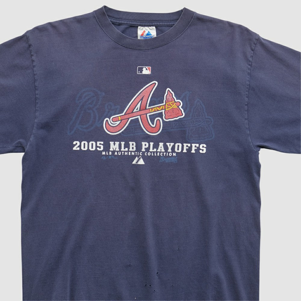 Atlanta Braves Majestic 2005 T-shirt - Navy Vintage