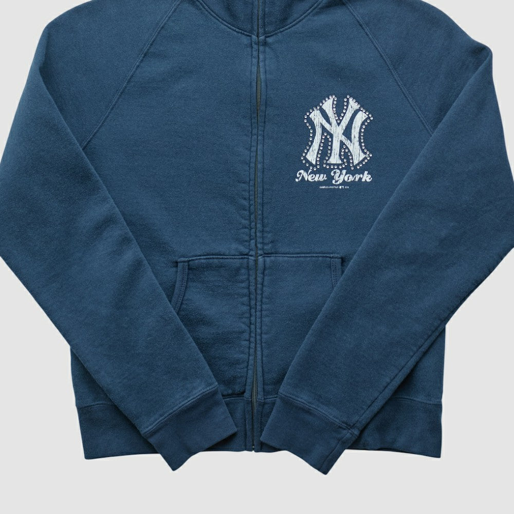New York Yankees Genuine Merchandise 2010s Full Zip Sweatshirt - Navy Vintage