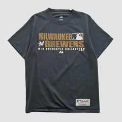 Milwaukee Brewers Majestic 2008 T-shirt - Black Vintage