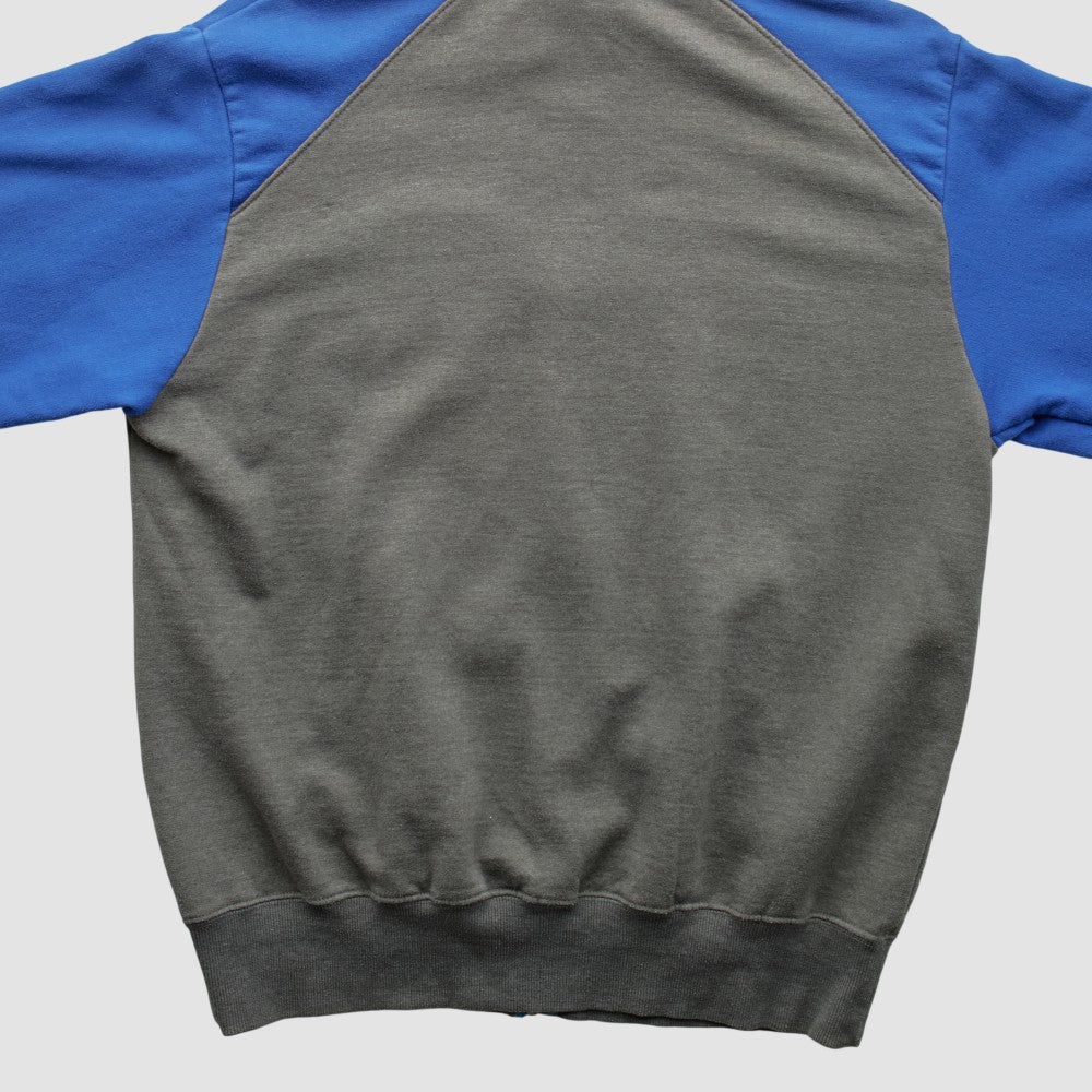 Kansas City Royals Majestic 2000s Full Zip Sweatshirt - Dark Heather Gray Vintage