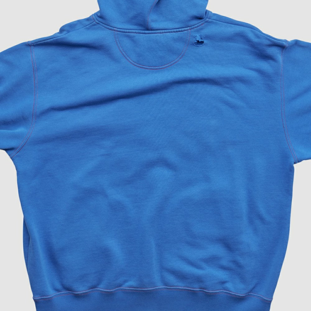 Chicago Cubs Majestic 2000s Hooded Pullover Sweatshirt - Blue Vintage