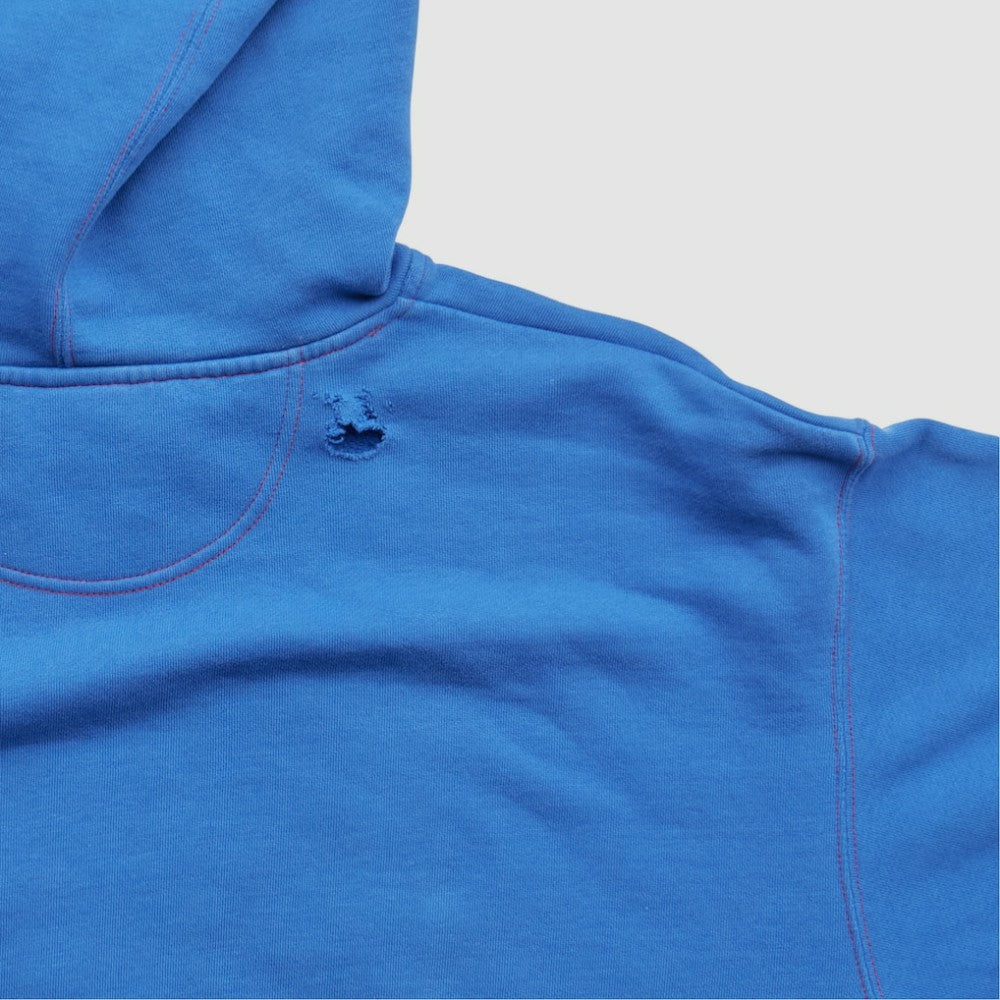 Chicago Cubs Majestic 2000s Hooded Pullover Sweatshirt - Blue Vintage