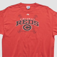Cincinnati Reds Majestic 2000s T-shirt - Red Vintage