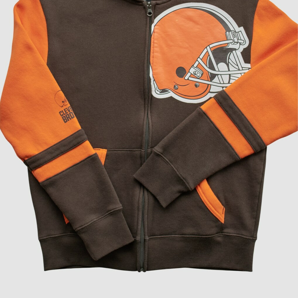 NFL Cleveland Browns NFL 2010s Hooded Full Zip Sweatshirt