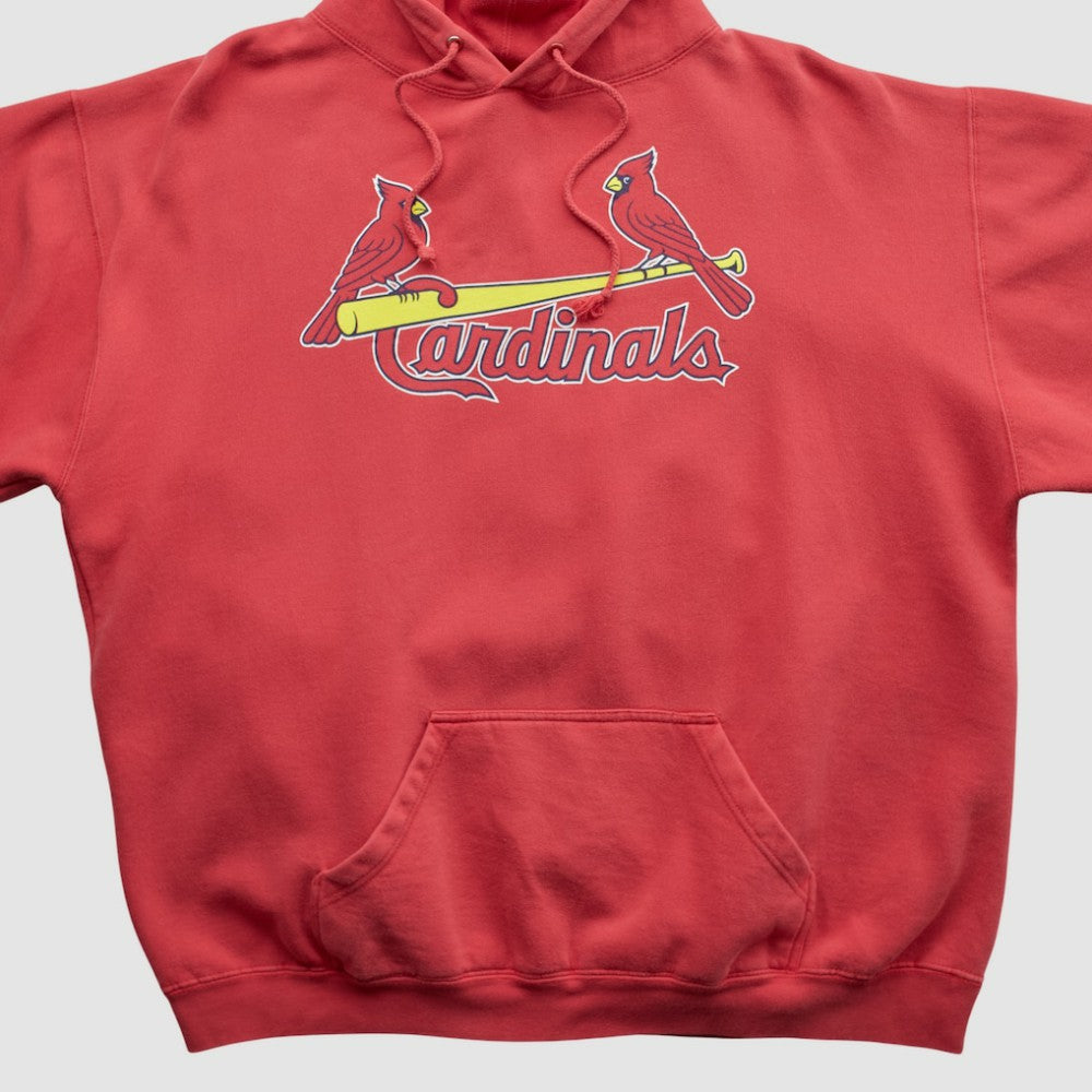 St. Louis Cardinals 2000s Hooded Sweatshirt - Red Vintage