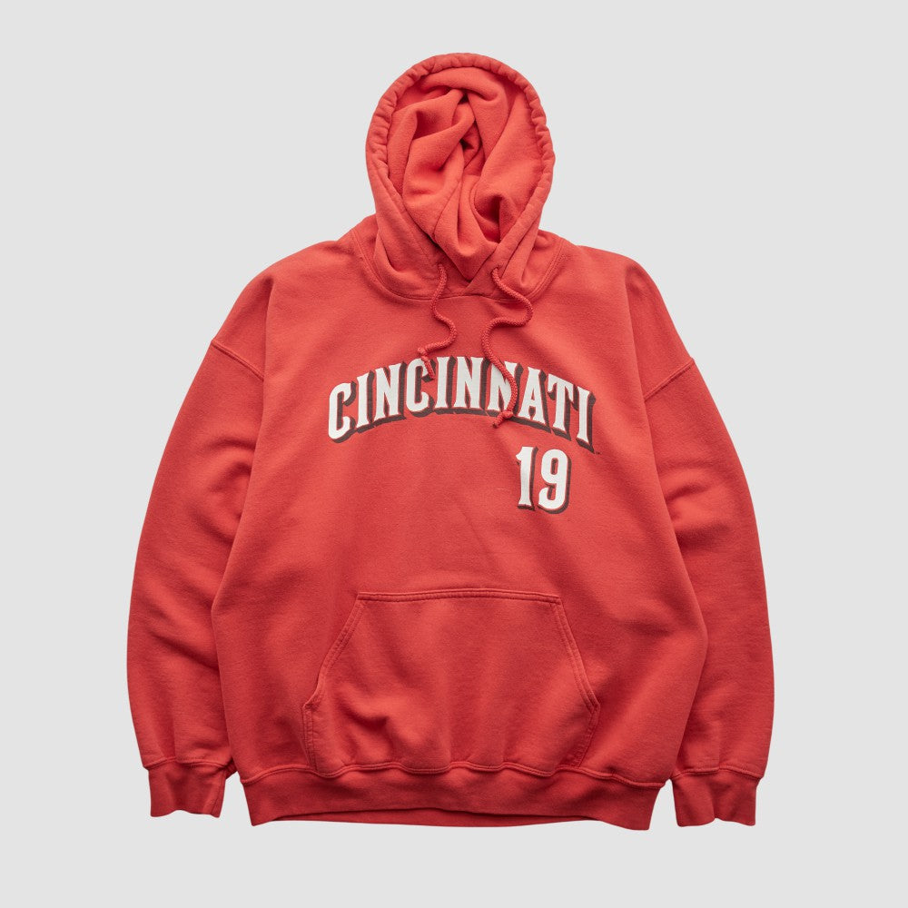 Cincinnati Reds Genuine Merchandise 2000s Hooded Pullover Sweatshirt - Red Vintage