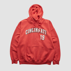 Cincinnati Reds Genuine Merchandise 2000s Hooded Pullover Sweatshirt - Red Vintage