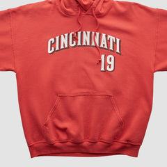 Cincinnati Reds Genuine Merchandise 2000s Hooded Pullover Sweatshirt - Red Vintage