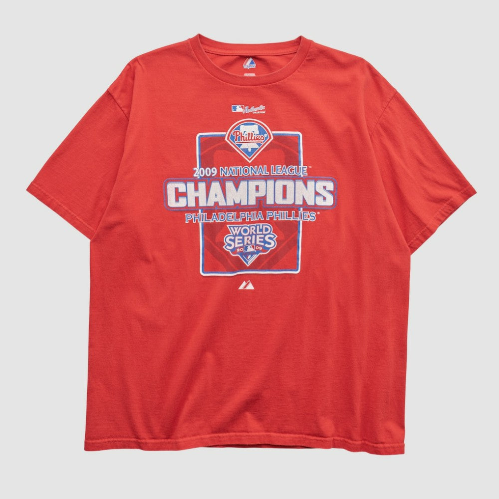 Philadelphia Phillies Majestic 2009 T-shirt - Red Vintage