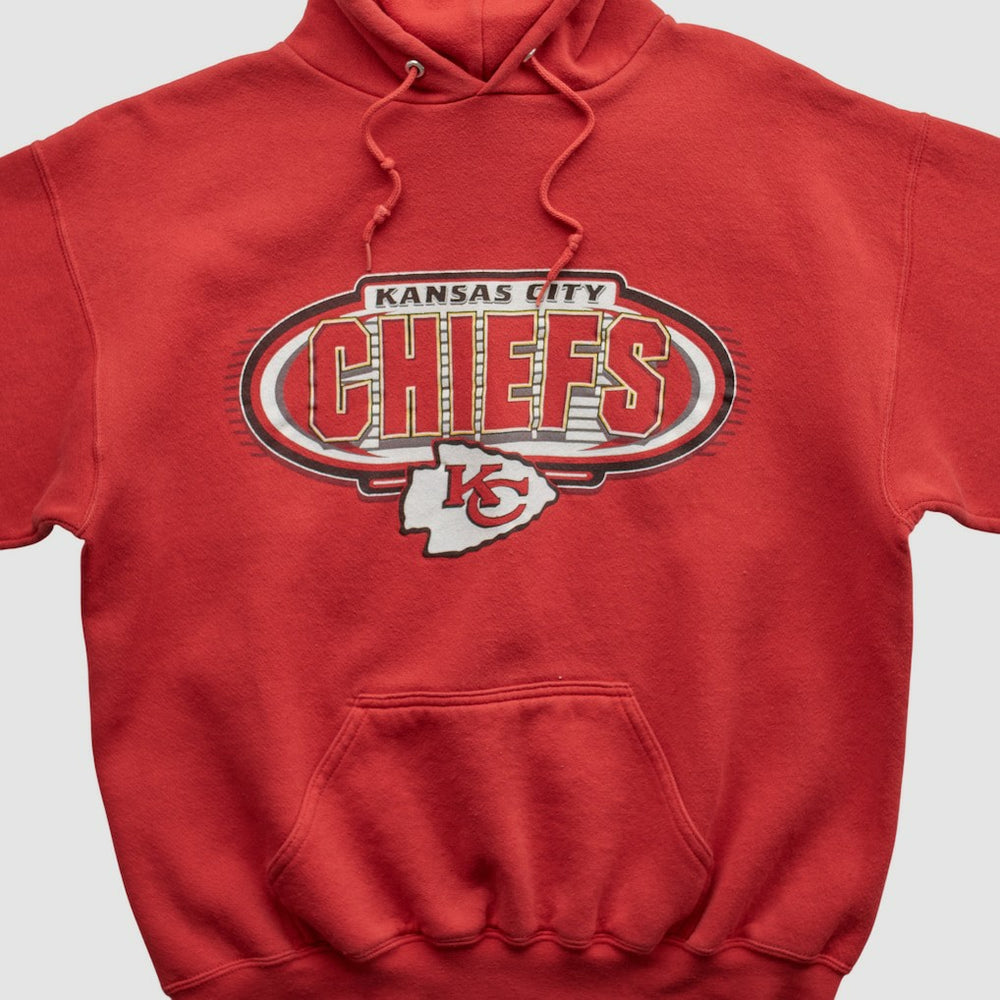 NFL Kansas City Chiefs Logo Athletic 90s Hooded Pullover Sweatshirt