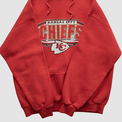 NFL Kansas City Chiefs Logo Athletic 90s Hooded Pullover Sweatshirt