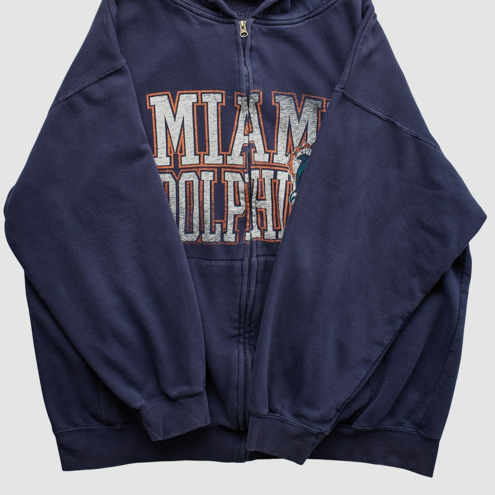 NFL Miami Dolphins NFL 2010s Hooded Full Zip Sweatshirt