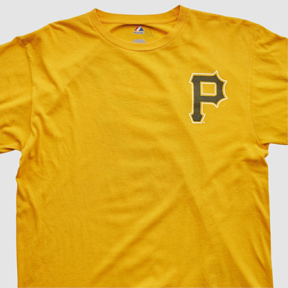 Pittsburgh Pirates Majestic 2000s T-shirt - Yellow Vintage