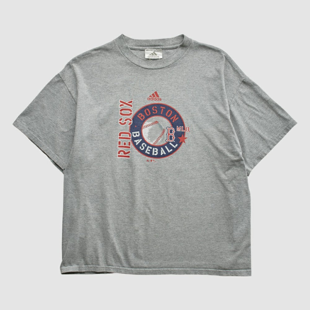 Boston Red Sox Adidas 2000s T-shirt - Heather Gray Vintage