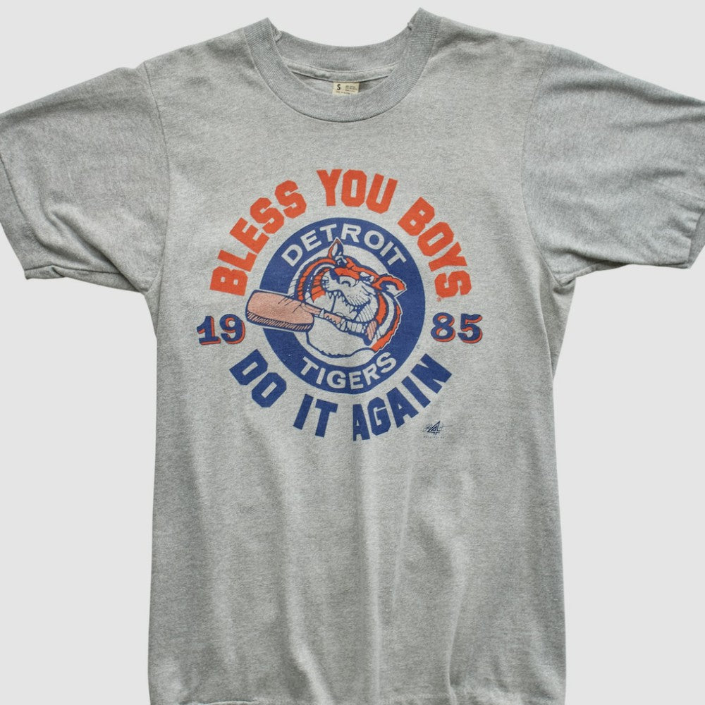 Detroit Tigers Screen Stars 1985 T-shirt - Heather Gray