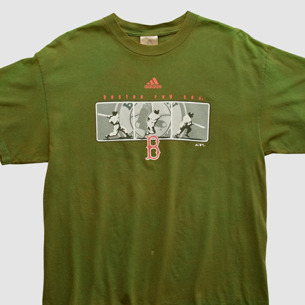 Boston Red Sox Adidas 2000s T-shirt - Olive Vintage