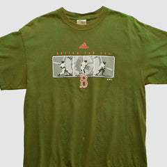 Boston Red Sox Adidas 2000s T-shirt - Olive Vintage