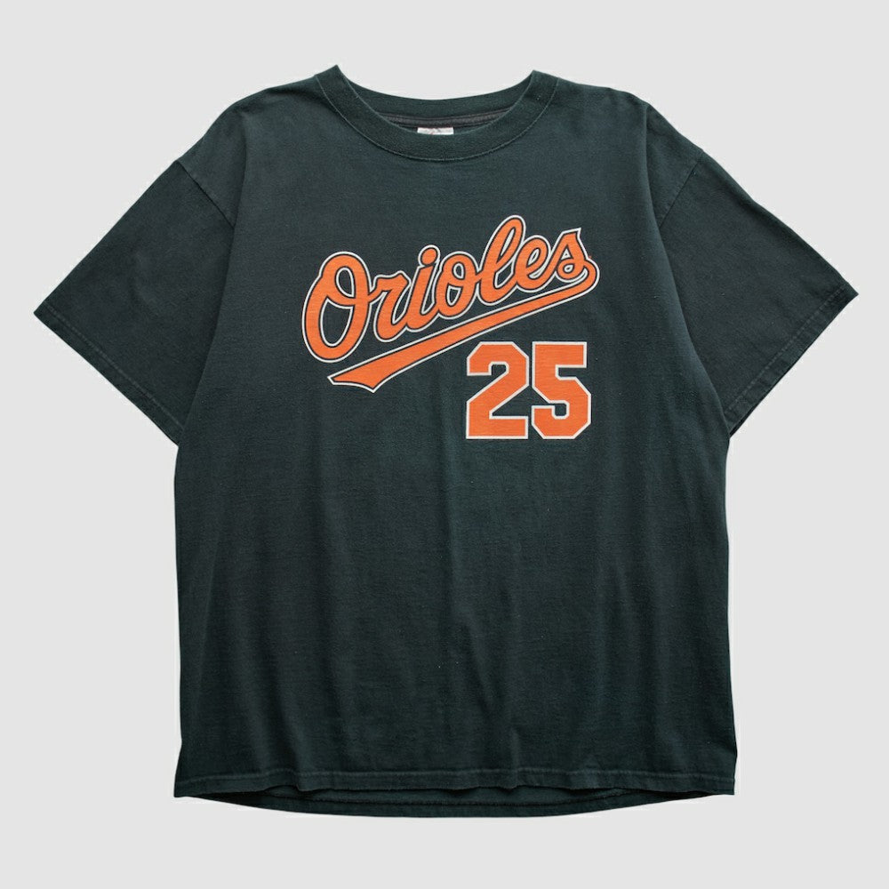 Baltimore Orioles Majestic 2000s T-shirt - Black Vintage