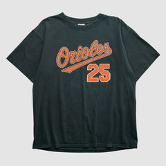 Baltimore Orioles Majestic 2000s T-shirt - Black Vintage