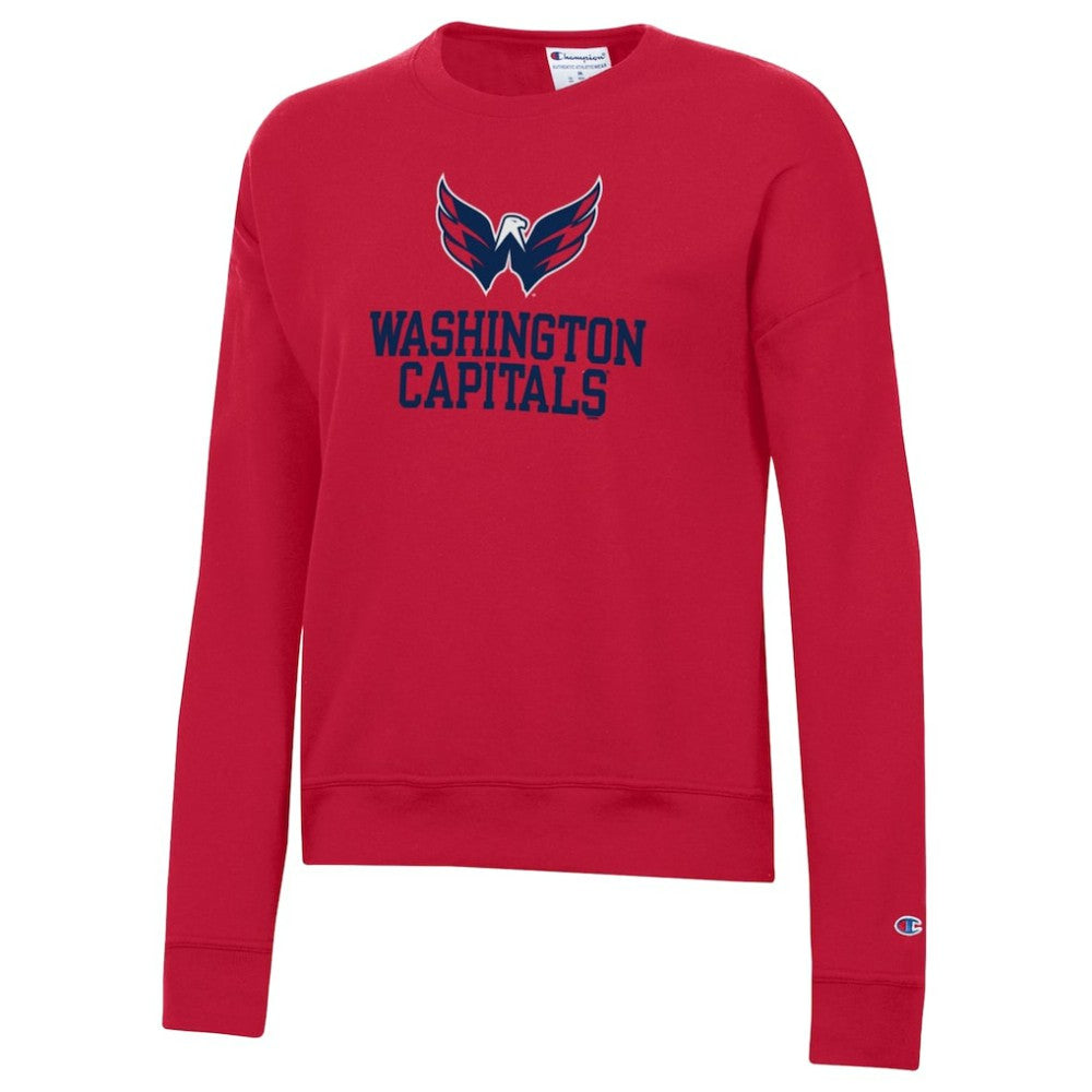 Washington Capitals Champion Women's Wordmark Lockup Powerblend Sweatshirt