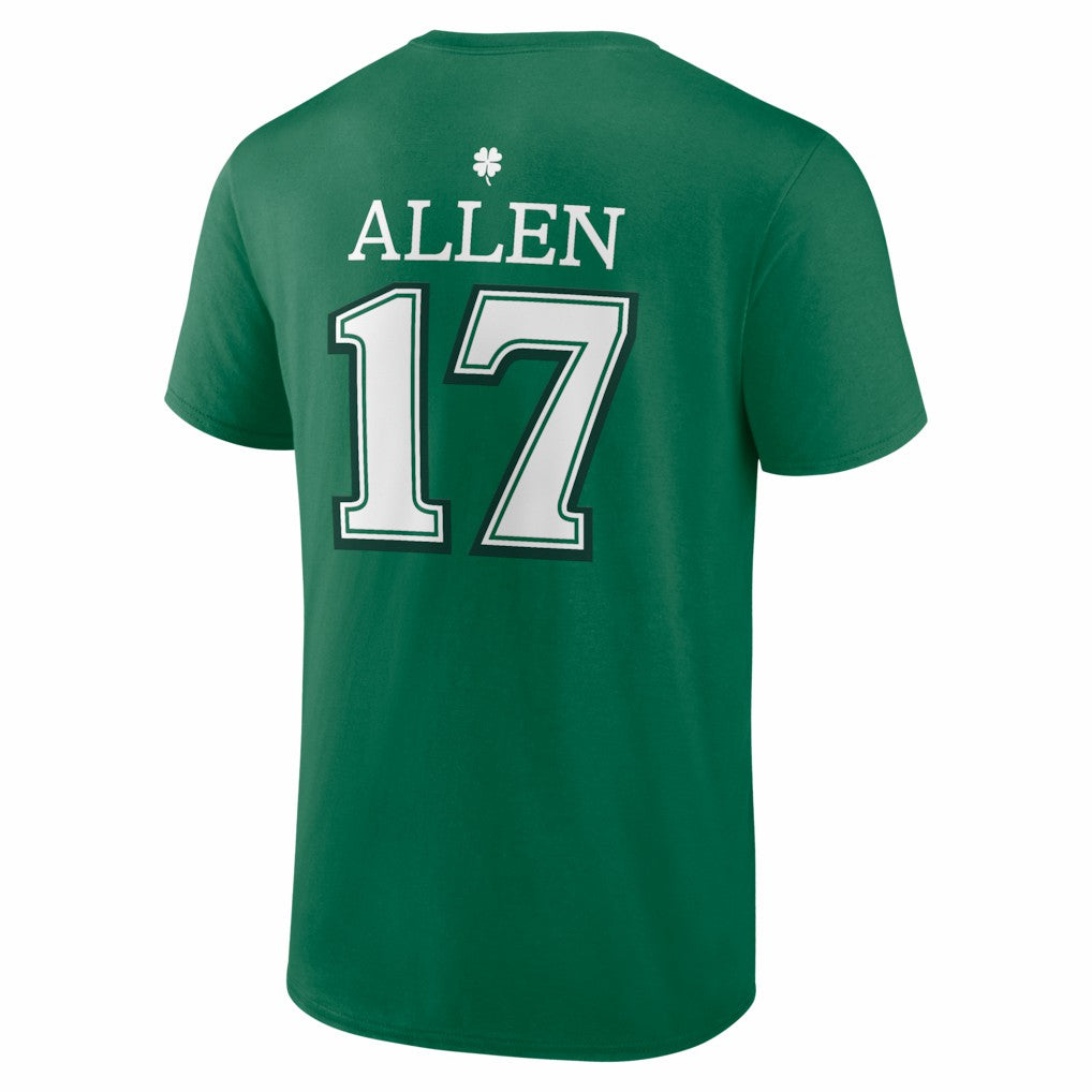 NFL Buffalo Bills Josh Allen  St. Patrick's Day Icon Name & Number T-Shirt