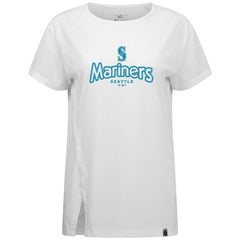 Seattle Mariners Levelwear Women's Blue Haven Influx Cornerstone T-Shirt - White