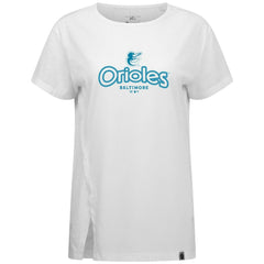 Baltimore Orioles Levelwear Women's Blue Haven Influx Cornerstone T-Shirt - White