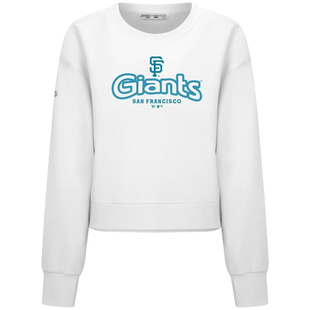 San Francisco Giants Levelwear Women's Judd Cornerstone Cropped Sweatshirt - White