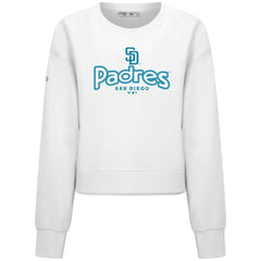 San Diego Padres Levelwear Women's Judd Cornerstone Cropped Sweatshirt - White