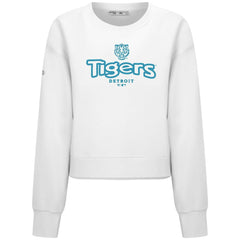 Detroit Tigers Levelwear Women's Judd Cornerstone Cropped Sweatshirt - White