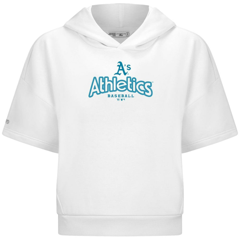 Athletics Levelwear Women's Amber Short Sleeve Cornerstone Hoodie - White