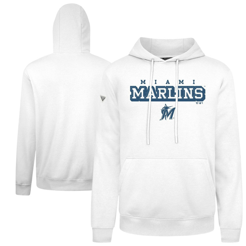 Miami Marlins Levelwear Podium Hoodie - White