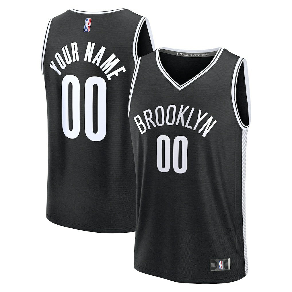 Brooklyn Nets Fast Break Custom Jersey - Icon Edition - Black | Fanatics shop