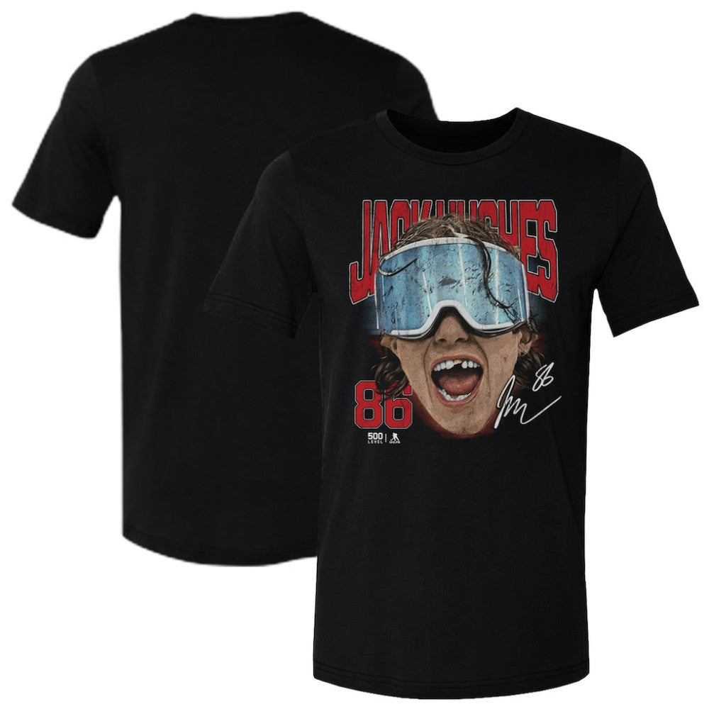 Jack Hughes US Men's Hockey 500 Level Goggles T-Shirt