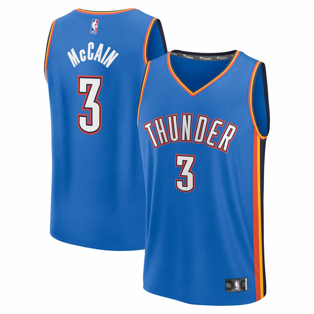 Jared McCain Oklahoma City Thunder Fast Break Replica Jersey - Icon Edition - Blue | Fanatics shop