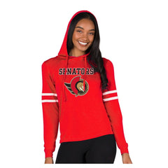 Ottawa Senators Concepts Sport Women's Marathon Long-Sleeve Hooded T-Shirt