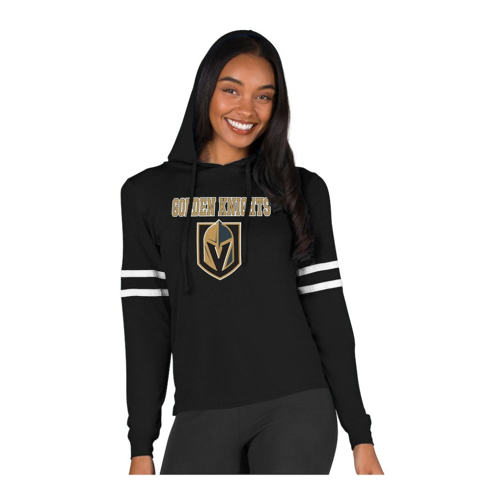Vegas Golden Knights Concepts Sport Women's Marathon Long-Sleeve Hooded T-Shirt
