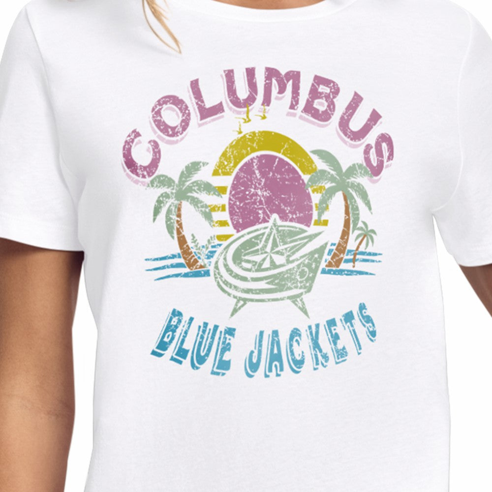 Columbus Blue Jackets Starter Women's Tonal Beach T-Shirt