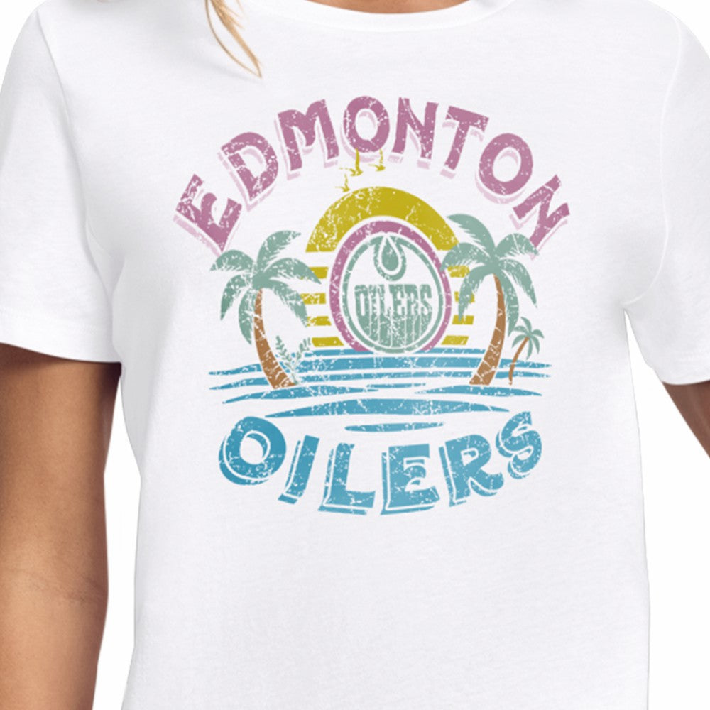 Edmonton Oilers Starter Women's Tonal Beach T-Shirt