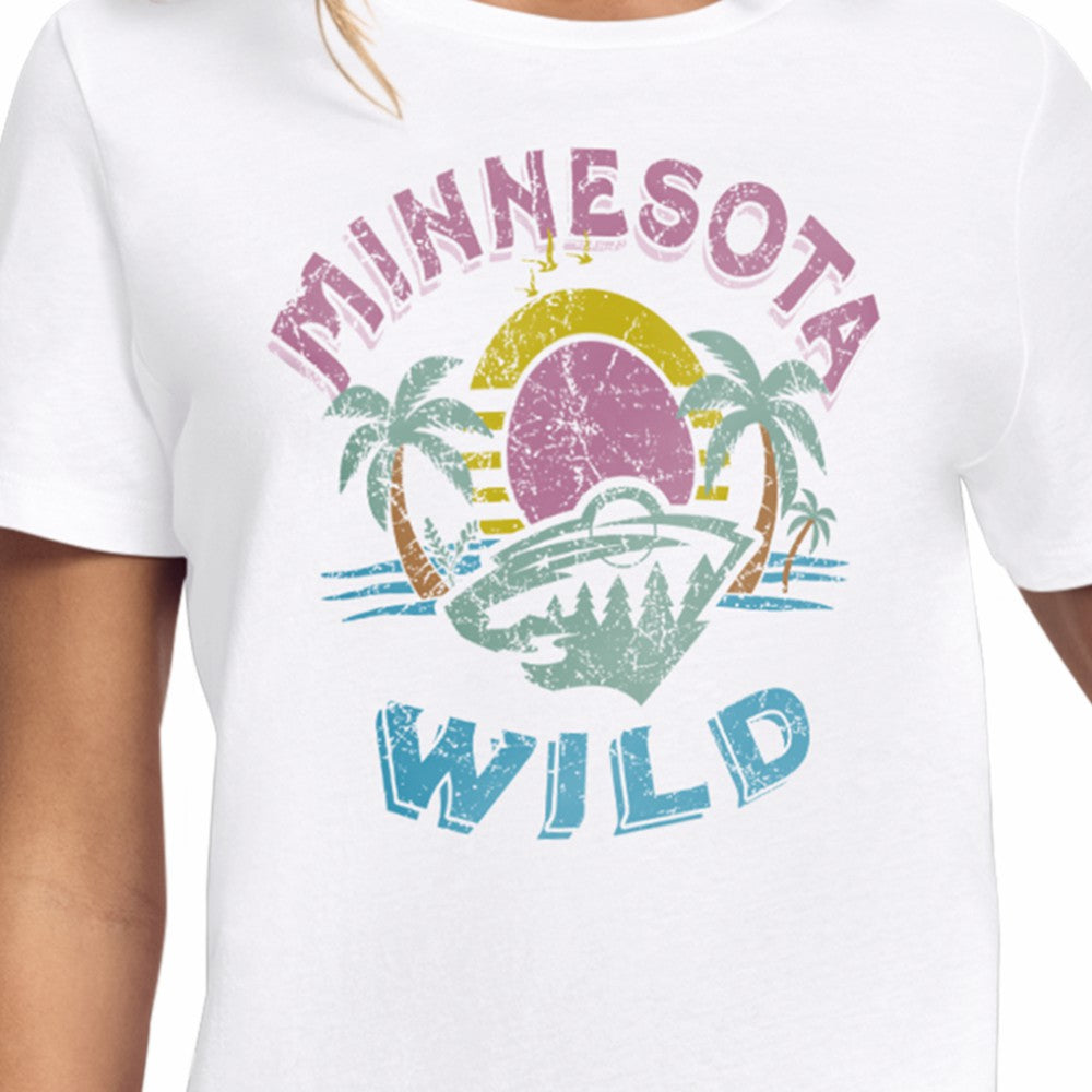 Minnesota Wild Starter Women's Tonal Beach T-Shirt