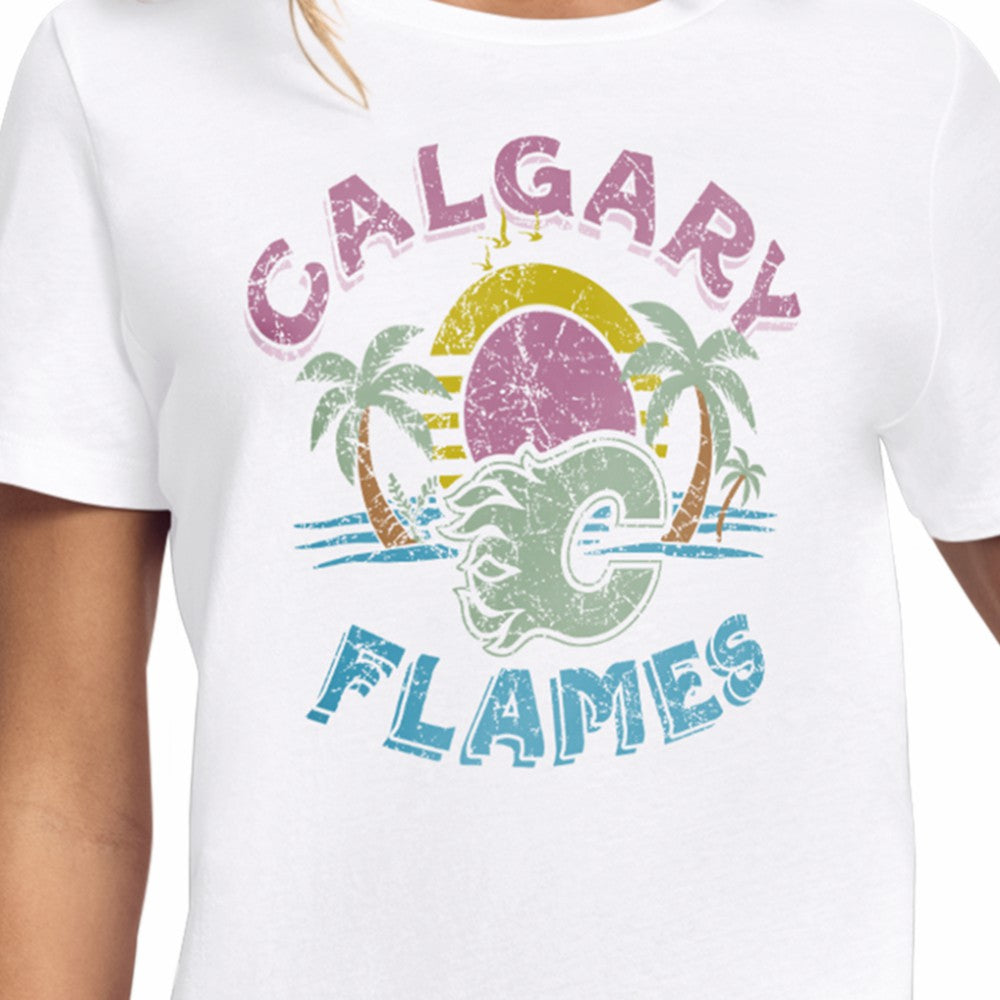 Calgary Flames Starter Women's Tonal Beach T-Shirt