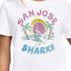 San Jose Sharks Starter Women's Tonal Beach T-Shirt