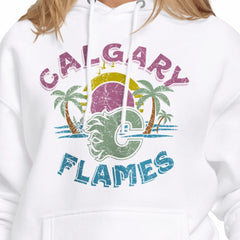 Calgary Flames Starter Women's Tonal Beach Hoodie