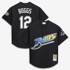 Wade Boggs Tampa Bay Rays Authentic Batting Practice Jersey - Black | Mitchell & Ness