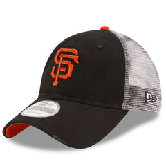 San Francisco Giants Team Rustic 9TWENTY Trucker Adjustable Hat - Black | New Era
