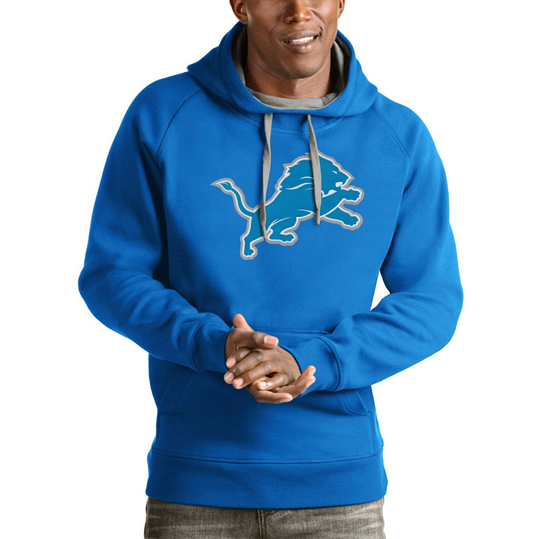 NFL Detroit Lions Antigua Victory Pullover Hoodie