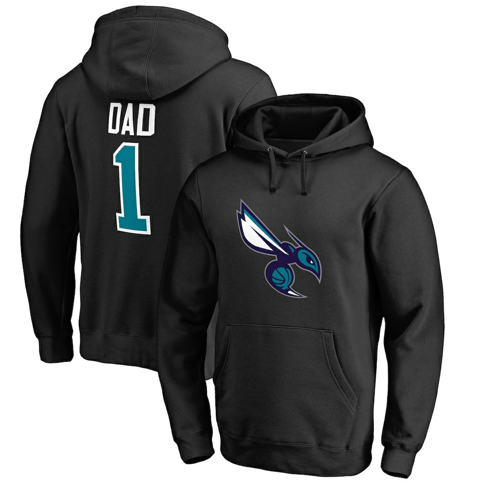Charlotte Hornets #1 Dad Pullover Hoodie - Black online